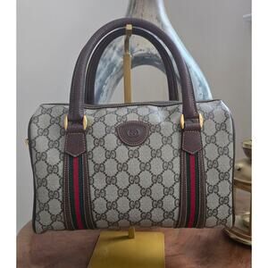 Gucci Boston Bag Cherry line PVC Vintage